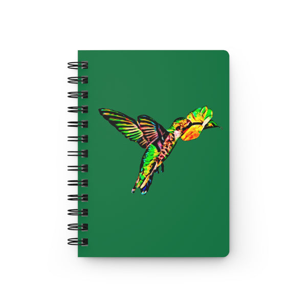 Hummingbird Emerald Sip Green Spiral Bound Journal