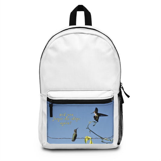Forget the Chips Hummingbird Backpack
