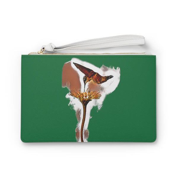 Hummingbird Flame Green Clutch Bag (2)