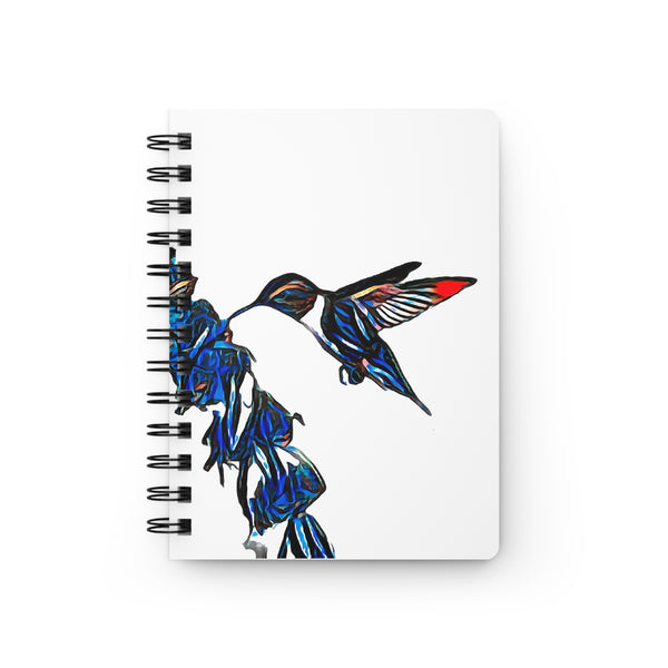 Hummingbird Blue Stick Spiral Bound Journal