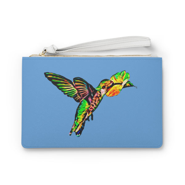 Hummingbird Emerald Sip Light Blue Clutch Bag (2)