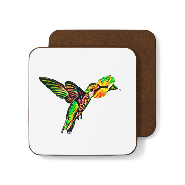 Hummingbird Emerald Sip Hardboard Back Coaster