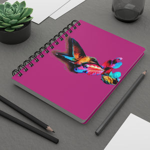 Hummingbird Landing Neat Pink Spiral Bound Journal