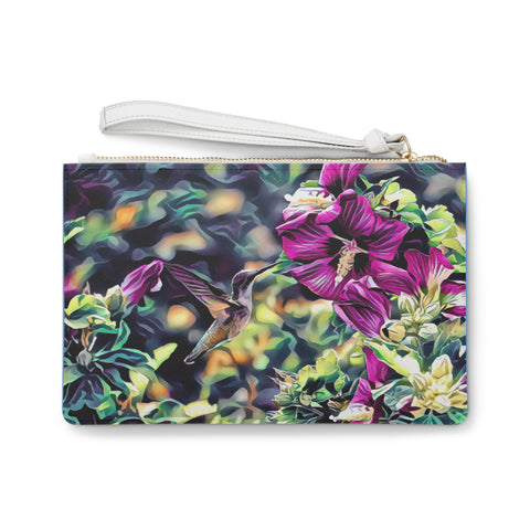 Hummingbird Purple Flyer Clutch Bag