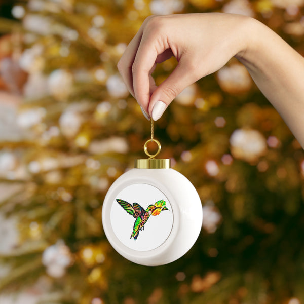 Hummingbird Emerald Sip Ornament