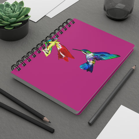 Hummingbird Sweet Neat Pink Spiral Bound Journal