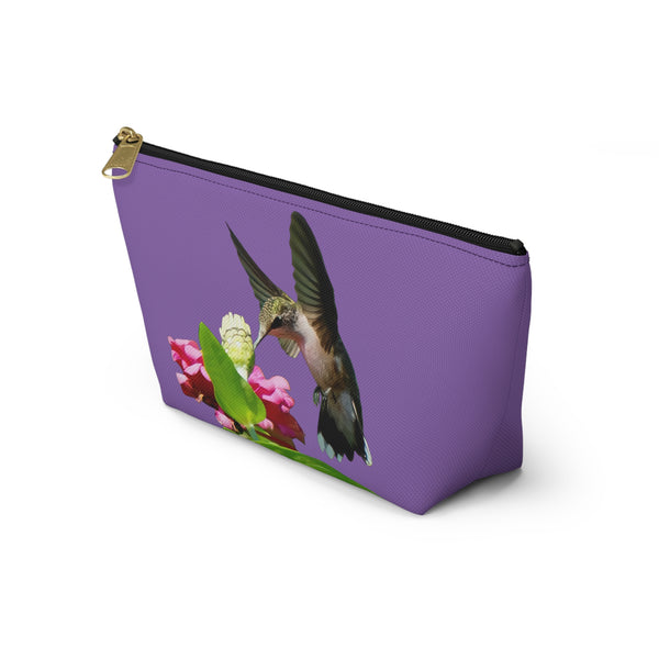 Hummingbird Wings Up Day Purple Accessory Pouch w T-bottom