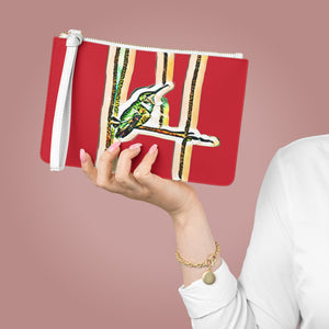 Hummingbird Emerald Red Clutch Bag (2)