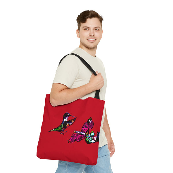 Hummingbird Bounce Red Tote Bag (AOP 1)