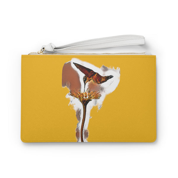 Hummingbird Flame Yellow Clutch Bag (2)