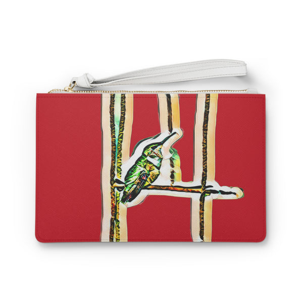 Hummingbird Emerald Red Clutch Bag (2)