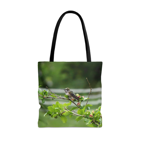 Flower Bud Hummingbird Tote
