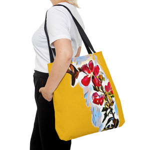 Hummingbird Red Rosa Yellow Tote Bag (AOP 1)