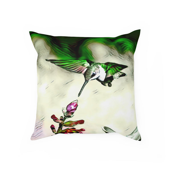 Hummingbird Emerald Flyer Cushion