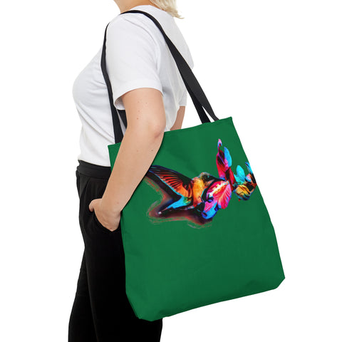 Hummingbird Landing Green Tote Bag (AOP 1)