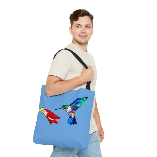 Hummingbird Sweet Light Blue Tote Bag (AOP 1)