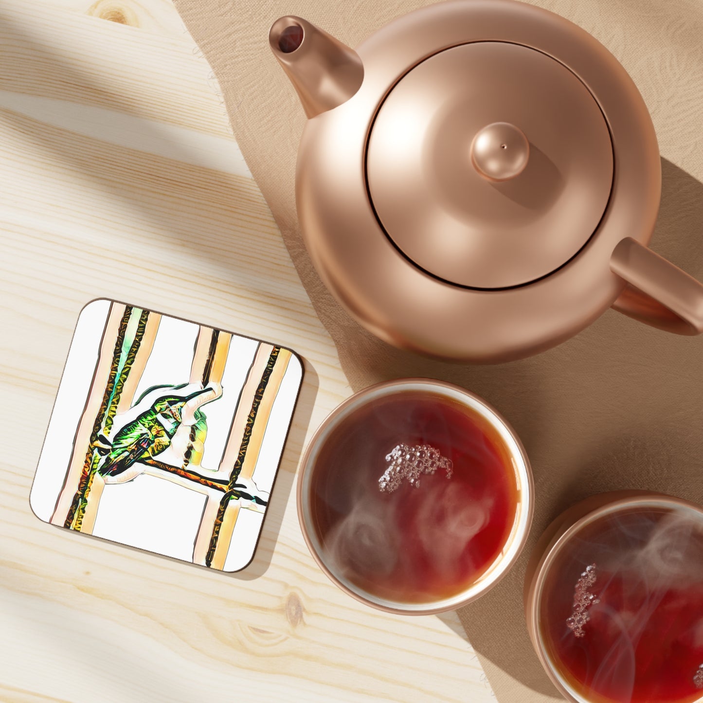Hummingbird Gaze Hardboard Back Coaster