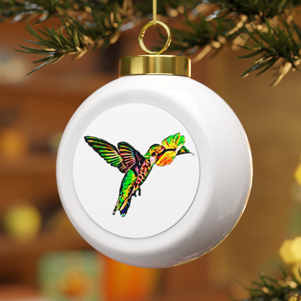 Hummingbird Emerald Sip Ornament