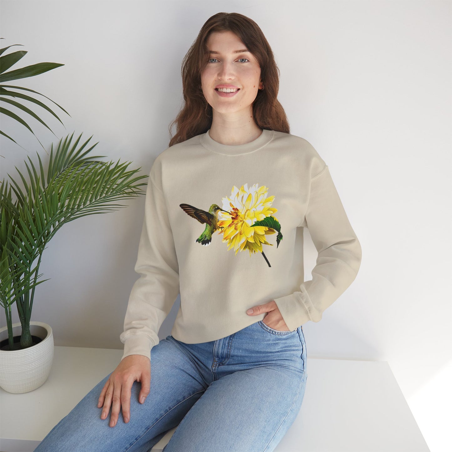 Hummingbird Fire Unisex Heavy Blend™ Crewneck Sweatshirt