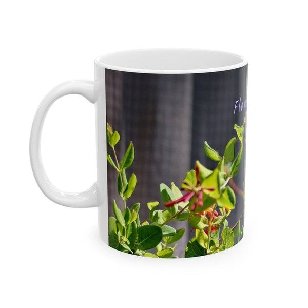 Flower Shower Hummingbird Ceramic Mug 11oz