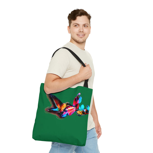 Hummingbird Landing Green Tote Bag (AOP 1)