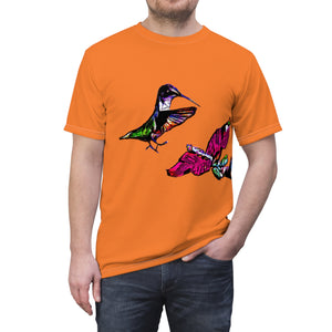 Unisex Cut & Sew Hummingbird Bounce Orange Tee (AOP 1)