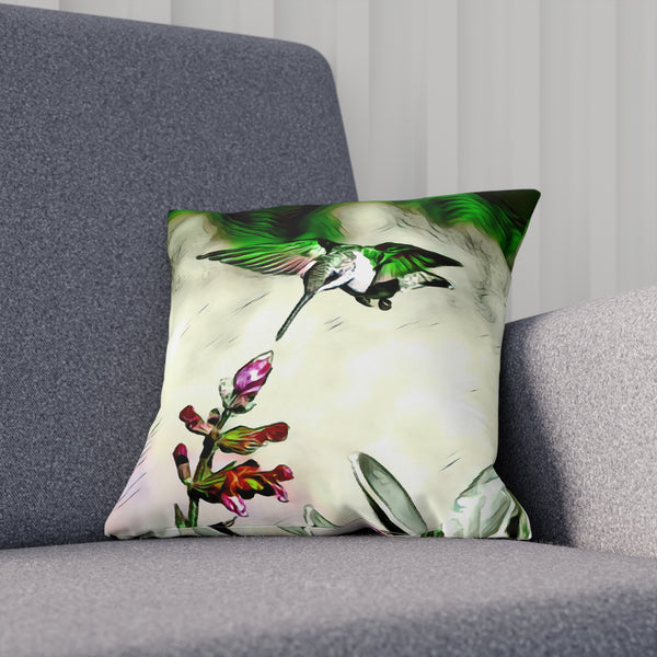 Hummingbird Emerald Flyer Cushion