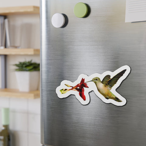 Hummingbird Honeysuckle Kiss Die-Cut Magnets