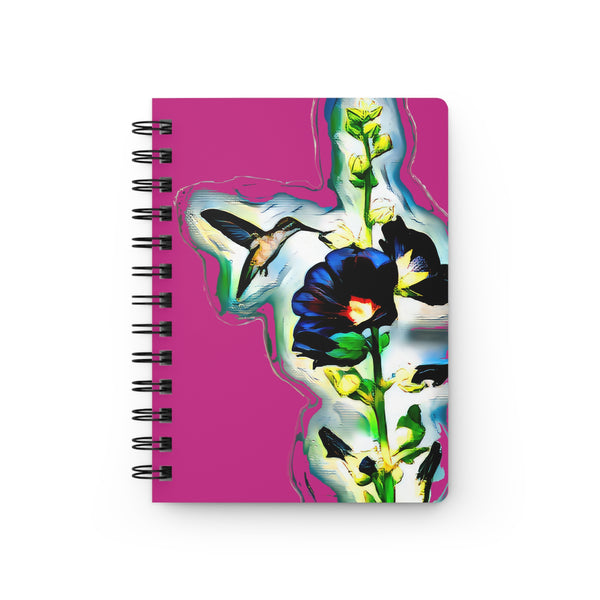 Hummingbird Standing Neat Pink Spiral Bound Journal