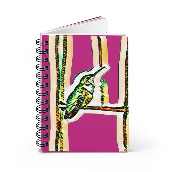 Hummingbird Gaze Neat Pink Spiral Bound Journal