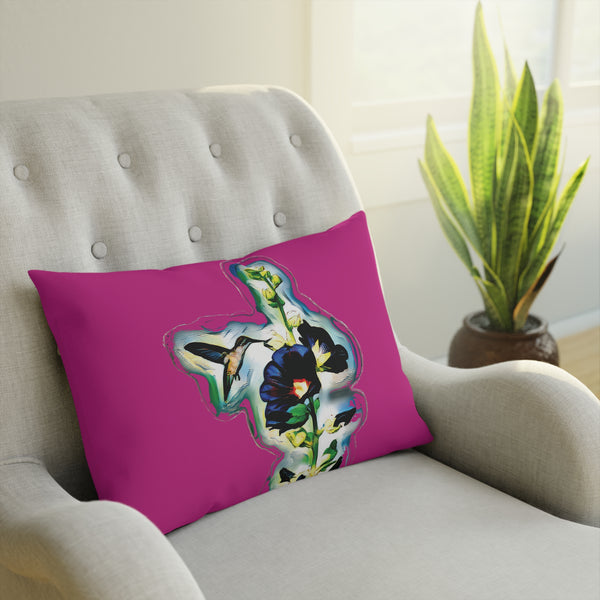 Hummingbird Standing Neat Pink Cushion