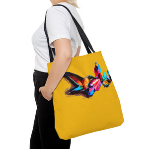 Hummingbird Landing Yellow Tote Bag (AOP 1)