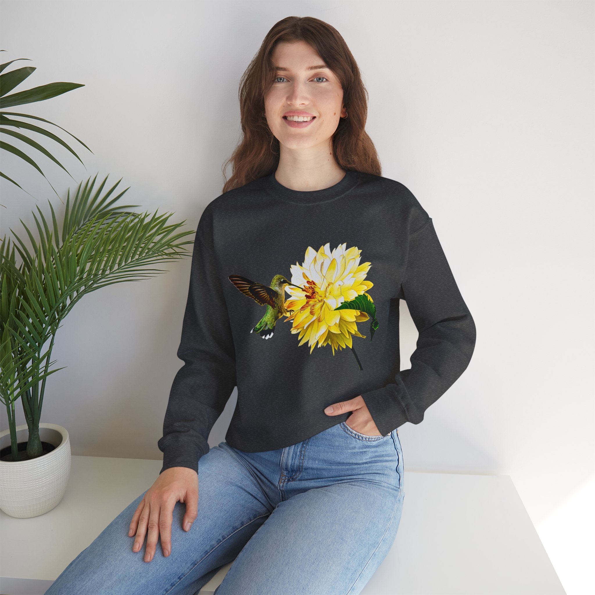 Hummingbird Fire Unisex Heavy Blend™ Crewneck Sweatshirt