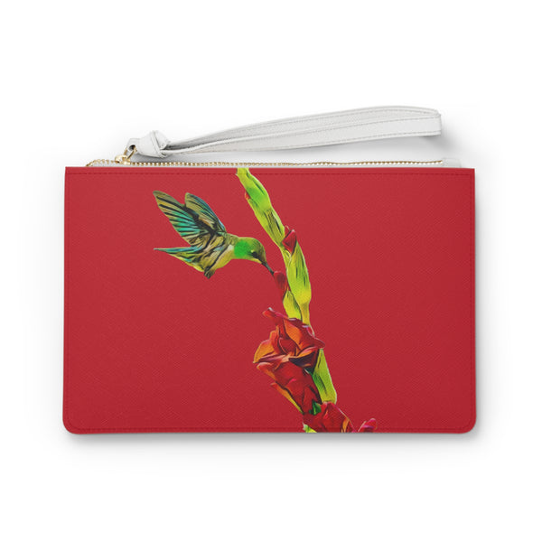 Hummingbird Gladiolus Red Clutch Bag (2)