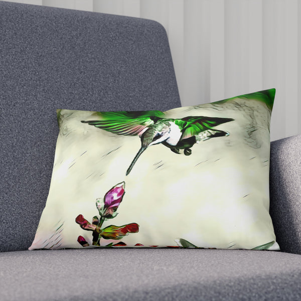 Hummingbird Emerald Flyer Cushion