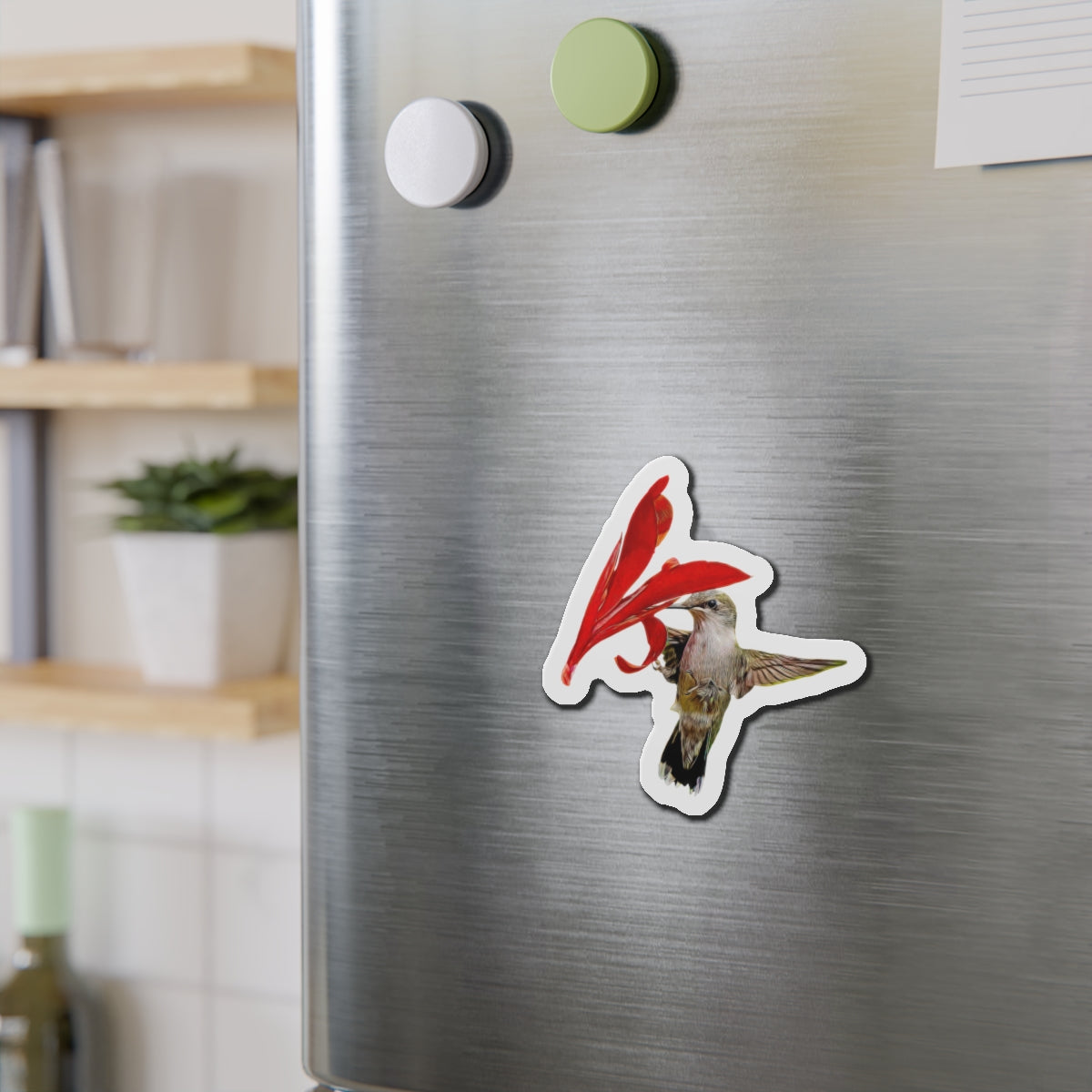 Hummingbird Curl Die-Cut Magnets