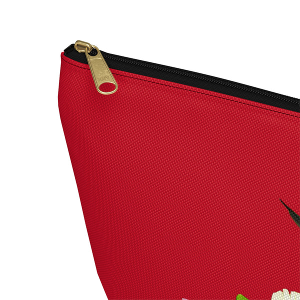 Hummingbird Wings Up Red Accessory Pouch w T-bottom