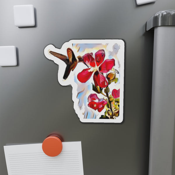 Hummingbird Red Rosa Alert Die-Cut Magnets