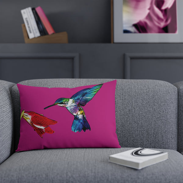 Hummingbird Sweet Neat Pink Cushion