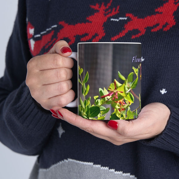 Flower Shower Hummingbird Ceramic Mug 11oz