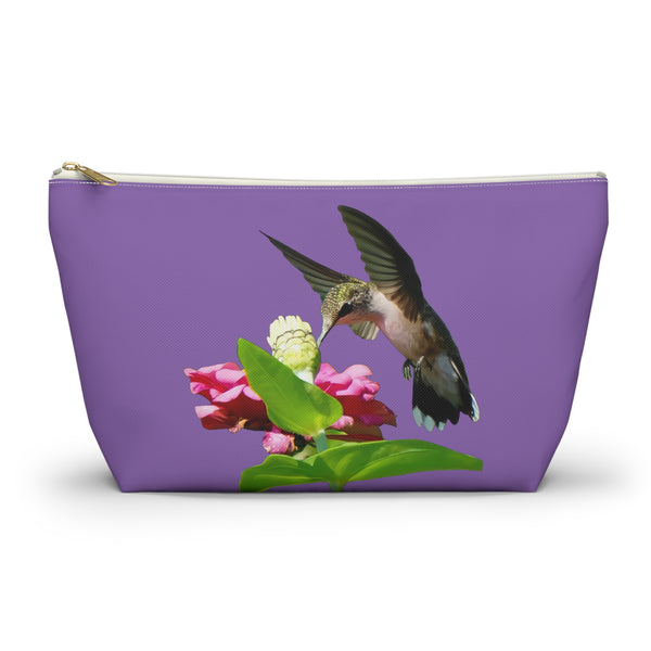 Hummingbird Wings Up Day Purple Accessory Pouch w T-bottom