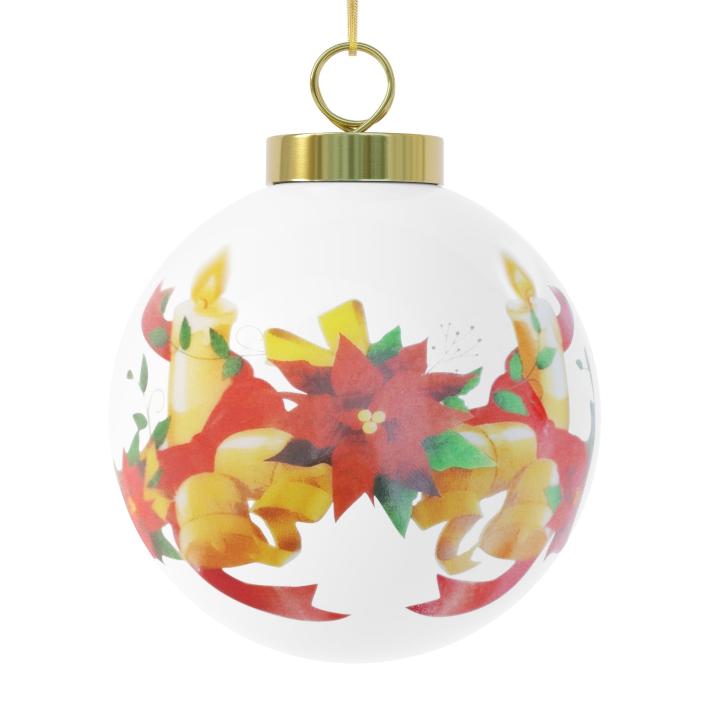 Bouncing Red Hummingbird Christmas Ball Ornament