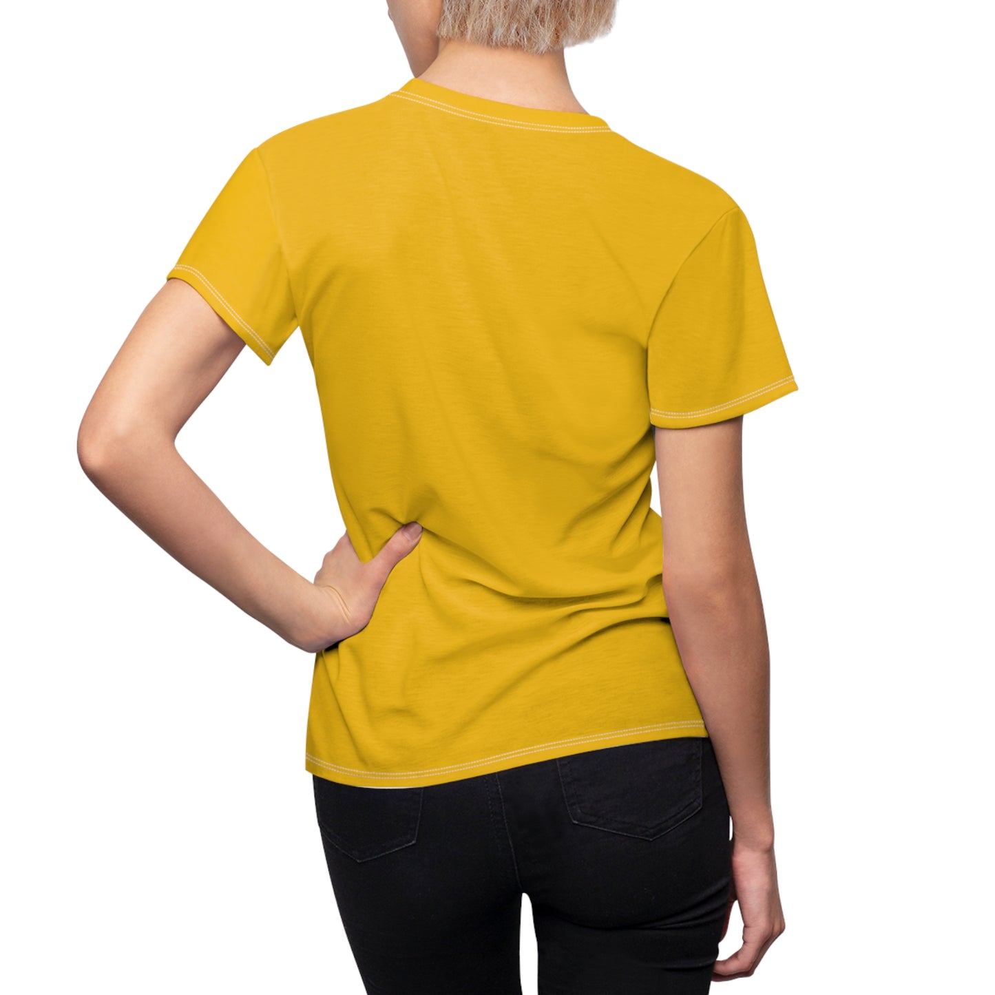 Women's Cut & Sew Hummingbird Gaze Yellow Tee (AOP 1)