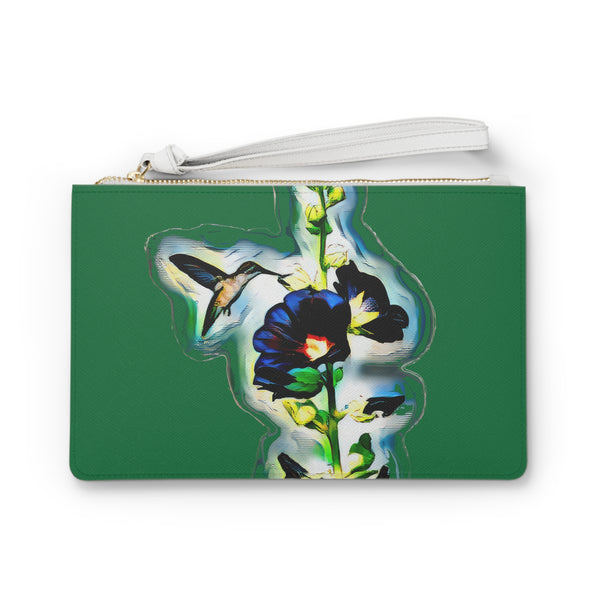 Hummingbird Standing Green Clutch Bag (2)