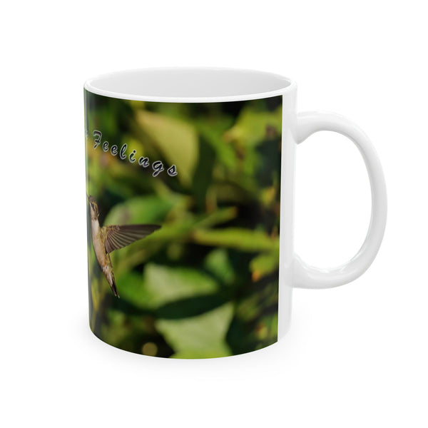 Warm Feelings Hummingbird Ceramic Mug 11oz