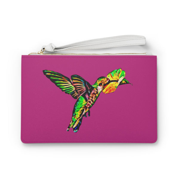 Hummingbird Emerald Sip Neat Pink Clutch Bag (2)