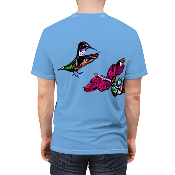 Copy of Unisex Cut & Sew Hummingbird Bounce Light Blue Tee (AOP 1)