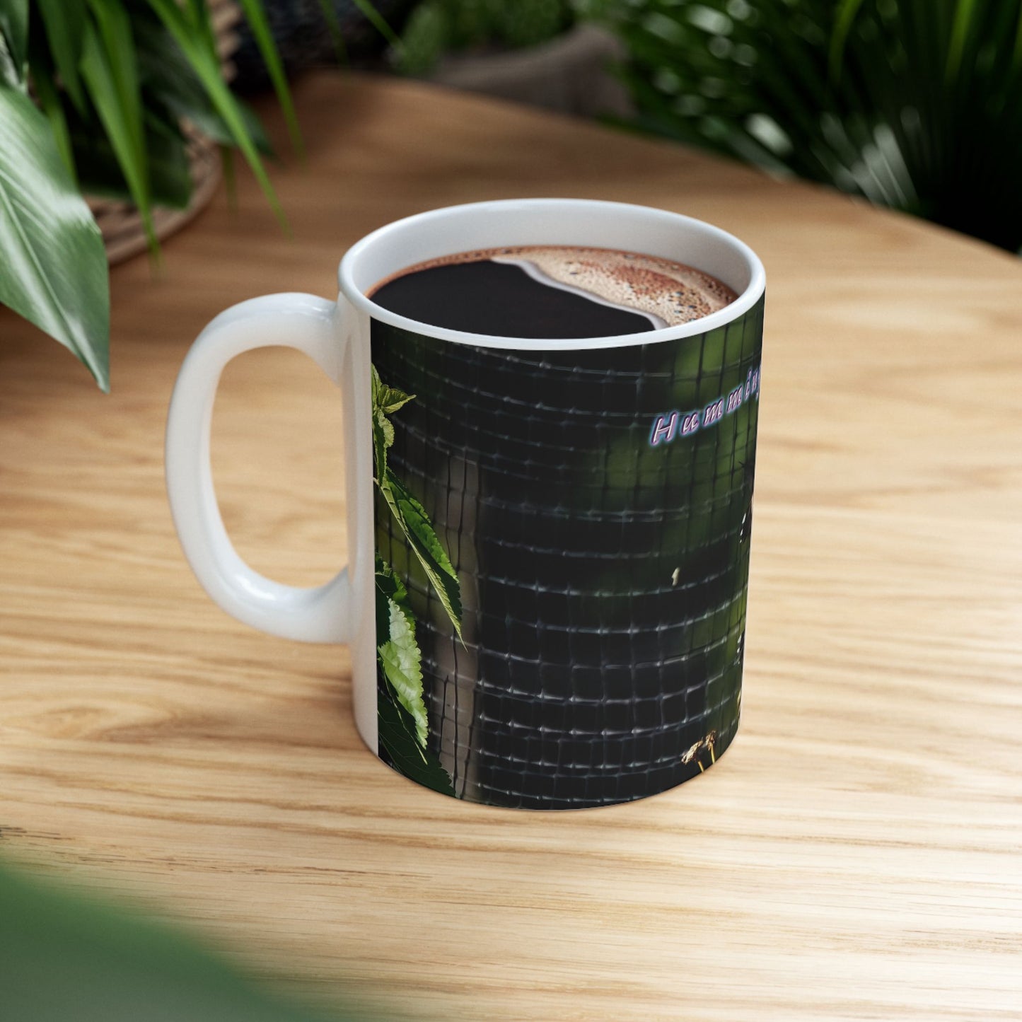 Kissing Hummingbird Ceramic Mug 11oz