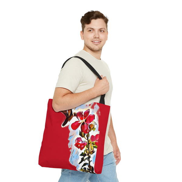 Hummingbird Red Rosa Red Tote Bag (AOP 1)