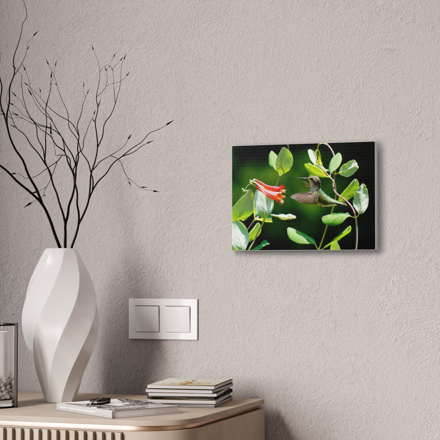 Pollen Breeze Hummingbird Canvas Stretched, 0.75"